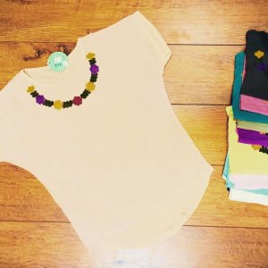 تیشرت قواره دار گلدوزی شده 8 عددی
