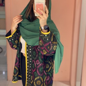 مانتو ابریشم کوکدوزی