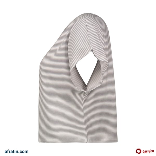 خرید آنلاین ست نیم تنه و شلوارک زنانه مدل راه راه کد6571
