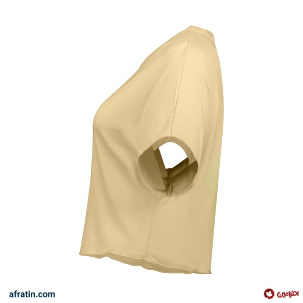 خرید آنلاین ست تیشرت و شلوارک زنانه مدل آرام رنگ کرم کد6573