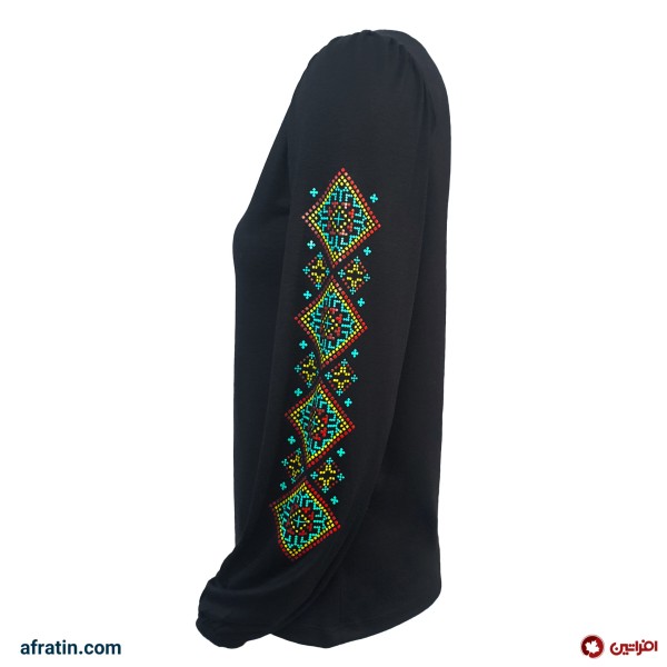 خرید اینترنتی بلوز زنانه کد 7525 رنگ مشکی