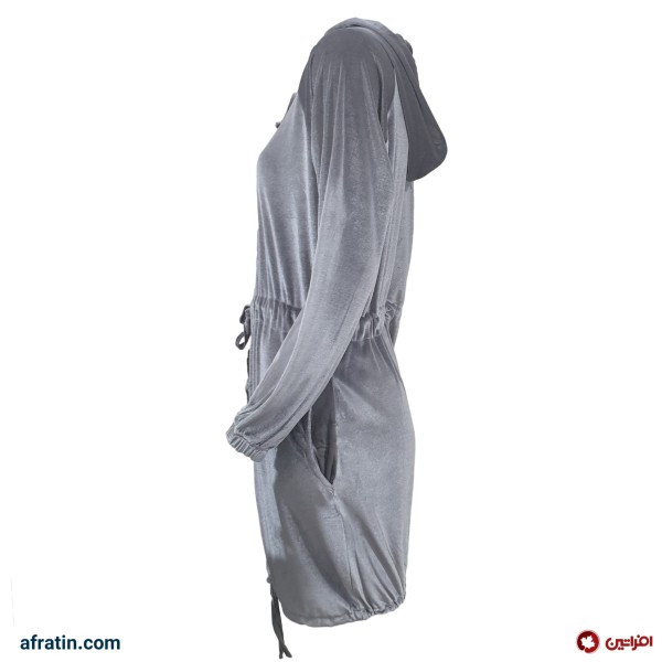 خرید اینترنتی هودی زنانه کد 8522 رنگ طوسی