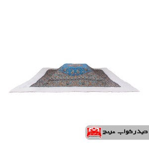 لحاف کرسی درباری فیروزه ای(پشمی و دست دوز)