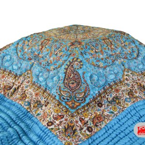 لحاف کرسی کلاسیک خاتون فیروزه ای(دست دوز)