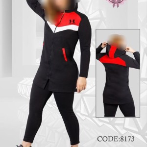 ست مانتو شلوار ورزشی کلاهدار