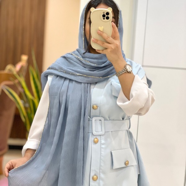 خرید آنلاین شال پلیسه زنجیری