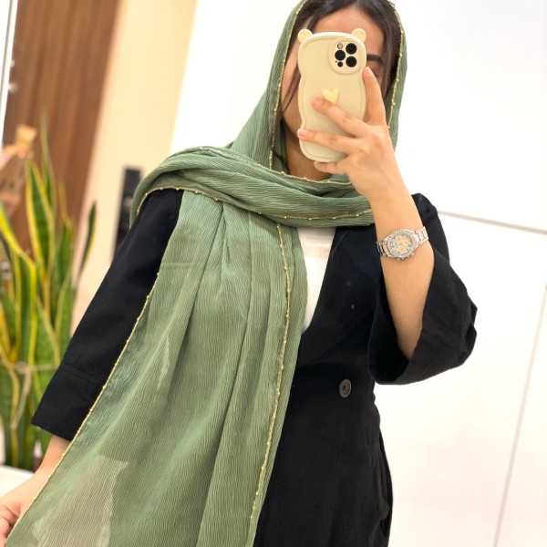 خرید اینترنتی شال پلیسه زنجیری