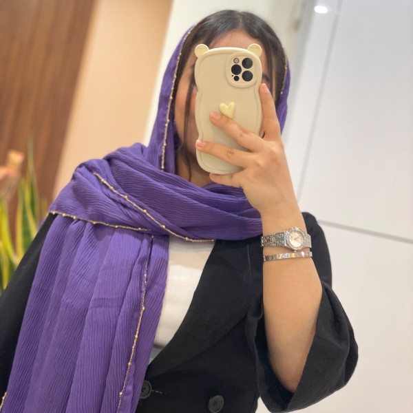 خرید آنلاین شال پلیسه زنجیری